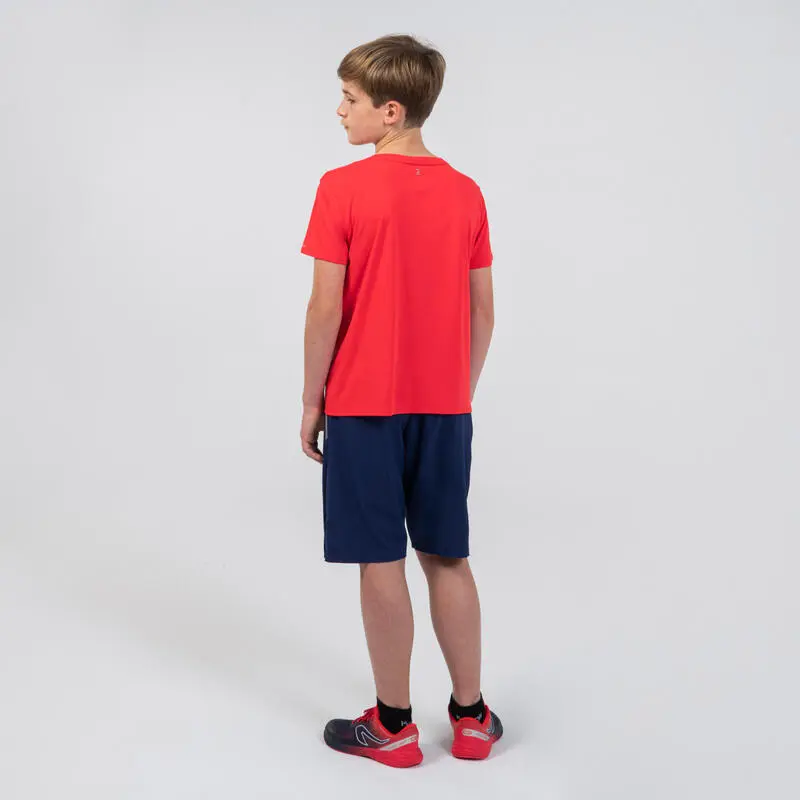 KIPRUN Pantalón Corto Running Atletismo AT 500 Niño Azul Rojo 4 KIPRUN Pantalón Corto Running Atletismo AT 500 Niño Azul Rojo - Imagen 2