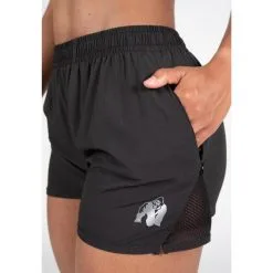 Gorilla Wear Pantalón Corto - Santa Ana - Negro -tienda de equipos de fitness pantalon corto santa ana negro 4