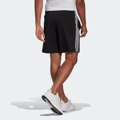Pantalón Corto Short Adidas Hombre Fitness 3 Rayas Negro -tienda de equipos de fitness pantalon corto short adidas hombre fitness 3 rayas negro 1
