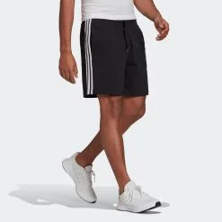 Pantalón Corto Short Adidas Hombre Fitness 3 Rayas Negro -tienda de equipos de fitness pantalon corto short adidas hombre fitness 3 rayas negro 2