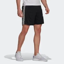 Pantalon Corto Short Adidas Hombre Fitness Negro 3 Rayas -tienda de equipos de fitness pantalon corto short adidas hombre fitness negro 3 rayas 1