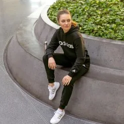 Pantalón Jogger Fitness Adidas Mujer Negro -tienda de equipos de fitness pantalon jogger fitness adidas mujer negro 1