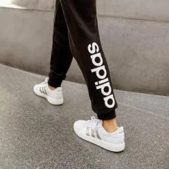 Pantalón Jogger Fitness Adidas Mujer Negro -tienda de equipos de fitness pantalon jogger fitness adidas mujer negro 2