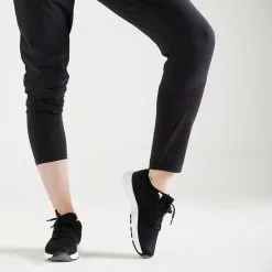 Pantalón Jogger Fitness Carrot Mujer Domyos 100 Negro -tienda de equipos de fitness pantalon jogger fitness carrot mujer domyos 100 negro 3