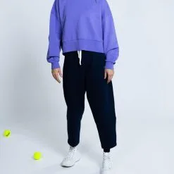 THE RUNNING REPUBLIC Pantalones Chandal 100% Algodón BCI De Mujer TRR Azul Marino -tienda de equipos de fitness pantalones chandal 100 algodon bci de mujer trr azul marino 2