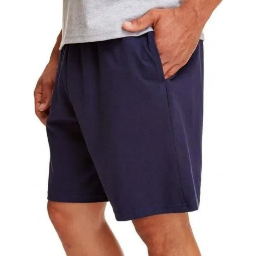 Soffe Pantalones Con Bolsillos Laterales - Pantalón Corto De Algodón - Azul - Pequeño -tienda de equipos de fitness pantalones con bolsillos laterales pantalon corto de algodon azul pequeo