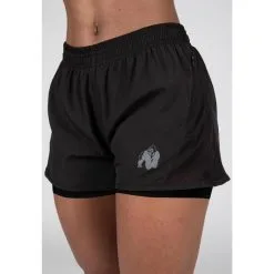 Gorilla Wear Pantalones Cortos 2 En 1 - Portland - Negro -tienda de equipos de fitness pantalones cortos 2 en 1 portland negro 3