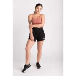 AESTHETIC WOLF Pantalones Cortos Ajustados - Terry Francés Negro -tienda de equipos de fitness pantalones cortos ajustados terry frances negro 2