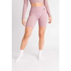 AESTHETIC WOLF Pantalones Cortos Compresivos 'Ribbbed Seamless' - Mujer - Beis -tienda de equipos de fitness pantalones cortos compresivos ribbbed seamless mujer plum roja