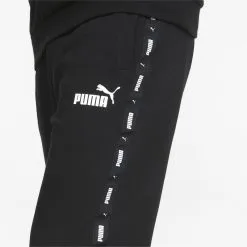 Pantalones De Deporte Hombre PUMA Essentials+ Tape Negro -tienda de equipos de fitness pantalones de deporte hombre puma essentials tape negro 4