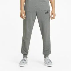 Pantalones Deportivos Essentials Logo Hombre PUMA Gris -tienda de equipos de fitness pantalones deportivos essentials logo hombre puma gris 6