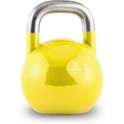 OZIO FITNESS Pesa Rusa Kettlebell Competición 16 Kg Acero Premium Amarilla