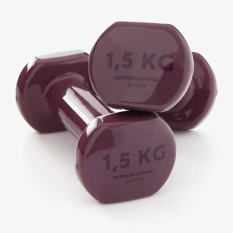 Domyos Pesas 2 X 1,5 Kg De Vinilo Fitness Gimnasia En Casa Pilates Nyamba Violeta 3 Domyos Pesas 2 X 1,5 Kg De Vinilo Fitness Gimnasia En Casa Pilates Nyamba Violeta