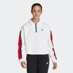 ADIDAS Polo Essentials Pinstripe Block Fleece Rugby -tienda de equipos de fitness polo essentials pinstripe block fleece rugby 2