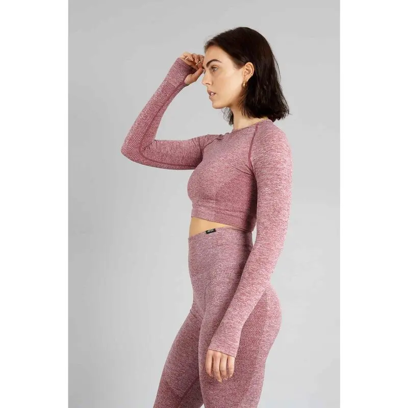 AESTHETIC WOLF Pulse Seamless Top Fitness - Mujer - Rojo 4 AESTHETIC WOLF Pulse Seamless Top Fitness - Mujer - Rojo - Imagen 2