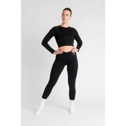 AESTHETIC WOLF 'Ribbbed Seamless Legging' - Malla Acanalada Fitness - Mujer - Negro -tienda de equipos de fitness ribbbed seamless legging malla acanalada fitness mujer negro 2