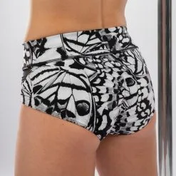 STAREVER Short De Pole Dance Blanco Con Grafismos Mujer -tienda de equipos de fitness short de pole dance blanco con grafismos mujer 3