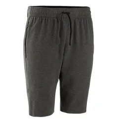 Short Fitness Pantalón Corto Chándal Hombre Domyos Gris Jaspeado -tienda de equipos de fitness short fitness pantalon corto chandal hombre domyos gris jaspeado 1