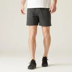 Short Fitness Pantalón Corto Chándal Regular Hombre Domyos Gris Oscuro