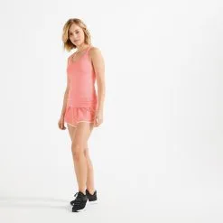 Domyos Short Pantalón Corto Fitness Amplio Mujer Rosa Pálido -tienda de equipos de fitness short pantalon corto fitness amplio mujer rosa palido 1