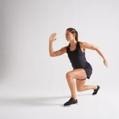 Shorts Fitness 2 En 1 Antirozaduras Mujer Domyos Negro -tienda de equipos de fitness shorts fitness 2 en 1 antirozaduras mujer domyos negro 4