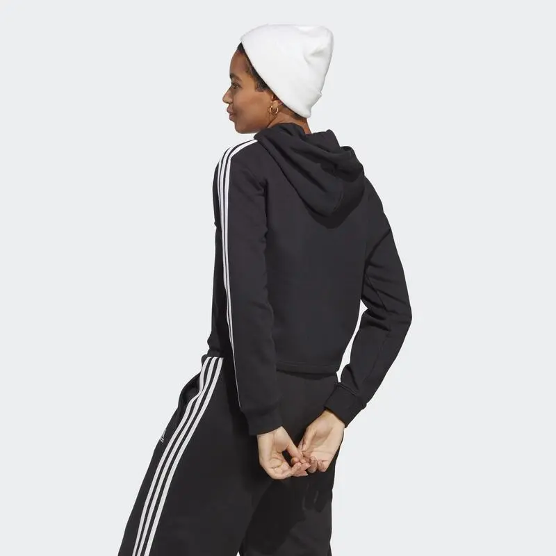 ADIDAS Sudadera Con Capucha Essentials French Terry Crop 3 Bandas 6 ADIDAS Sudadera Con Capucha Essentials French Terry Crop 3 Bandas - Imagen 4