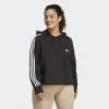 ADIDAS Sudadera Con Capucha Essentials French Terry Crop 3 Bandas (Tallas Grandes) -tienda de equipos de fitness sudadera con capucha essentials french terry crop 3 bandas tallas grandes