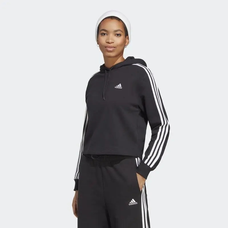 ADIDAS Sudadera Con Capucha Essentials French Terry Crop 3 Bandas 3 ADIDAS Sudadera Con Capucha Essentials French Terry Crop 3 Bandas