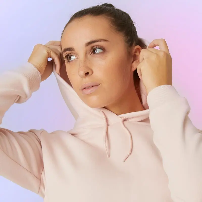 Sudadera Con Forro Polar Fitness Con Capucha Mujer Domyos 500 Rosa 3 Sudadera Con Forro Polar Fitness Con Capucha Mujer Domyos 500 Rosa