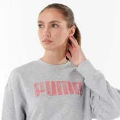 Sudadera Crop Top Puma Mujer Gris Algodón 9 Sudadera Crop Top Puma Mujer Gris Algodón -tienda de equipos de fitness sudadera crop top puma mujer gris algodon 2