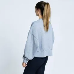 THE RUNNING REPUBLIC Sudadera De Cuello Redondo De Algodón Barcelona 92 De Mujer TRR Gris -tienda de equipos de fitness sudadera de cuello redondo de algodon barcelona 92 de mujer trr gris 2