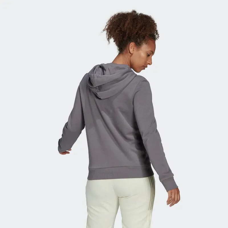 Sudadera Fitness Soft Training Adidas Mujer Gris Capucha 4 Sudadera Fitness Soft Training Adidas Mujer Gris Capucha - Imagen 2