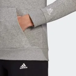 Sudadera Fitness Soft Training Linear Adidas Mujer Gris Capucha -tienda de equipos de fitness sudadera fitness soft training linear adidas mujer gris capucha 3