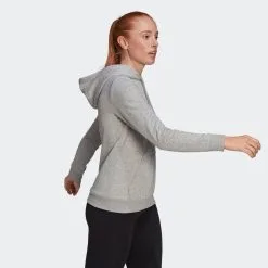 Sudadera Fitness Soft Training Linear Adidas Mujer Gris Capucha -tienda de equipos de fitness sudadera fitness soft training linear adidas mujer gris capucha 4