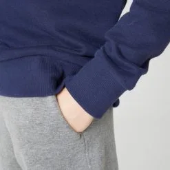 Domyos Sudadera Niños Unisex Azul Marino Cuello Redondo Cálida -tienda de equipos de fitness sudadera nios unisex azul marino cuello redondo calida 2