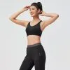 Sujetador Top Deportivo Fitness Sujeción Alta 900 Mujer Domyos Negro