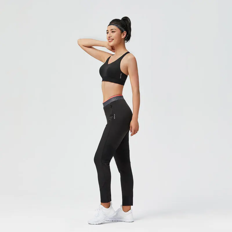 Sujetador Top Deportivo Fitness Sujeción Alta 900 Mujer Domyos Negro 5 Sujetador Top Deportivo Fitness Sujeción Alta 900 Mujer Domyos Negro - Imagen 3