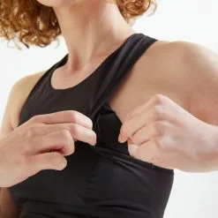 Top Gimnasio Sujección Moderada Mujer Domyos 540 Negro -tienda de equipos de fitness top gimnasio sujeccion moderada mujer domyos 540 negro 4