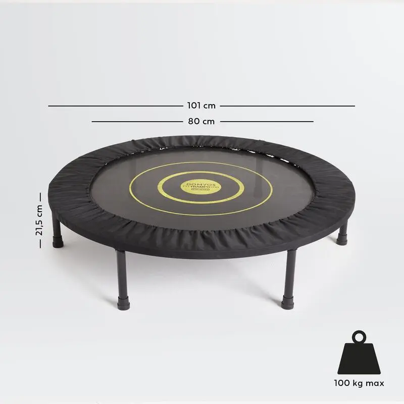 Trampolín Cama Elástica Cardio Fitness Domyos Trampo 100 Cm Hasta 100 Kg Negro 4 Trampolín Cama Elástica Cardio Fitness Domyos Trampo 100 Cm Hasta 100 Kg Negro - Imagen 2