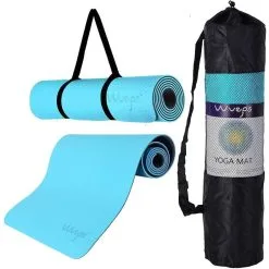 WUEPS Yoga Mat / Esterilla De Yoga Suave Confort Blue Sky Blue 183 CM