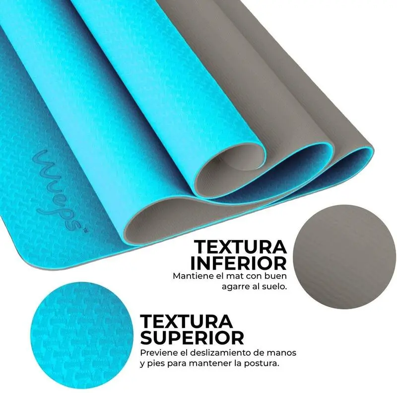 WUEPS Yoga Mat / Esterilla De Yoga Suave Confort Blue Sky Blue 183 CM 7 WUEPS Yoga Mat / Esterilla De Yoga Suave Confort Blue Sky Blue 183 CM - Imagen 5