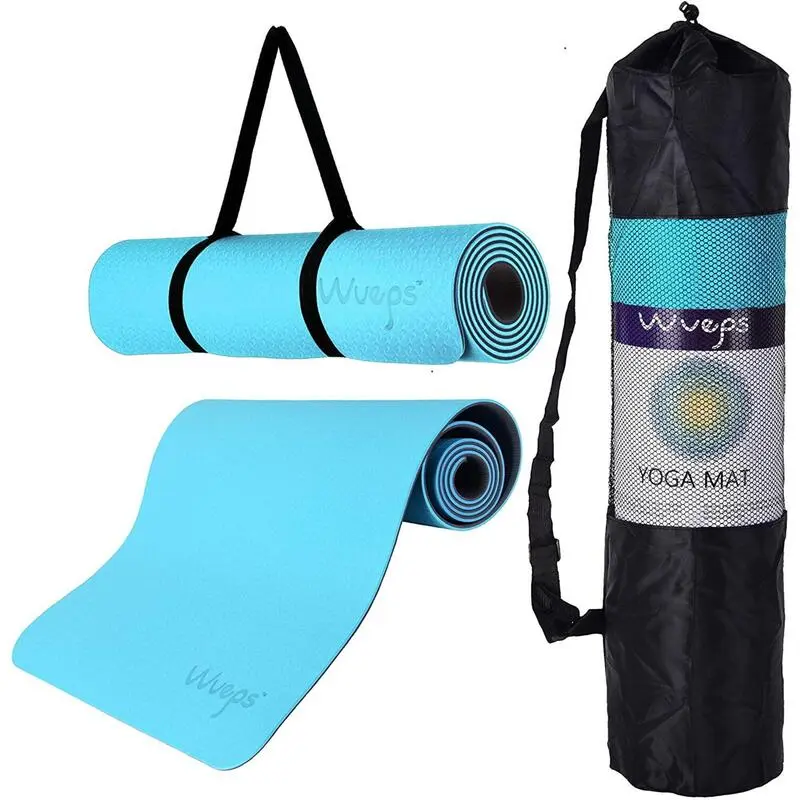 WUEPS Yoga Mat / Esterilla De Yoga Suave Confort Blue Sky Blue 183 CM 3 WUEPS Yoga Mat / Esterilla De Yoga Suave Confort Blue Sky Blue 183 CM